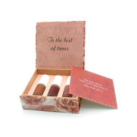 Boîte d'emballage personnalisée de couleur rouge rose pour les soins de la peau, boîte d'emballage en carton pour le maquillage, huile essentielle de brillant à lèvres