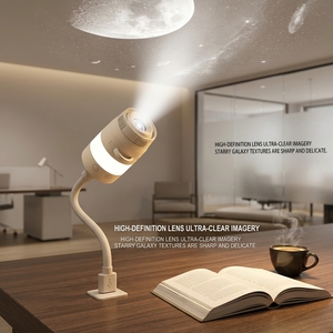Projecteur USB haute définition 4k avec 13 films, lumière de nuit romantique portable pour le camping, lumière étoilée pour tente - Product Image 1