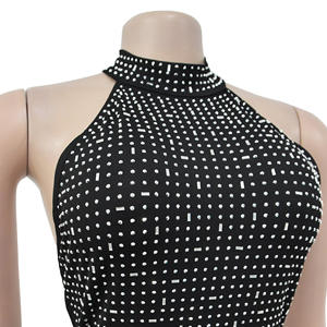 Vestido de noche Halter de lujo sin espalda con diamantes de imitación completos para mujer, cena de graduación, vestidos largos de boda - Product Image 3