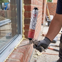 Mousse isolante en polyuréthane expansée imperméable en PU, mousse de pulvérisation pour combler les espaces, isolation pour portes, fenêtres, murs