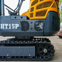 Mini-excavatrice sur chenilles de 1 tonne avec cabine, ventilateur, extincteur, cabine scellée résistante aux UV, pour travaux sur gravier, PRÊTE À ÊTRE EXPÉDIÉE, Stock US