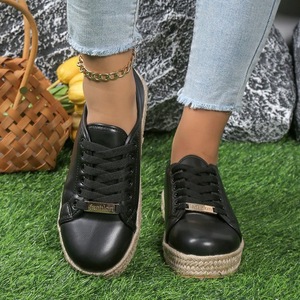 Baskets Espadrilles Montantes Grande Taille pour Femmes, Chaussures Décontractées Polyvalentes Printemps Automne, Respirantes et Rehaussantes - Product Image 2