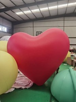 Ballon d'amour gonflable, cœur rouge gonflable pour fête, mariage, Saint-Valentin, décorations de vacances, publicité, installation de ballons