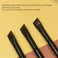 Pinceaux de maquillage individuels fins et angulaires, véganes, pour sourcils plats, eye-liner, anti-cernes et teinture à sourcils, avec logo personnalisé et marque privée