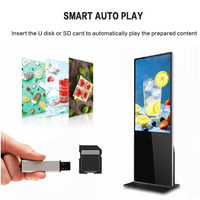 Pantalla Digital de 43, 55 y 65 Pulgadas, Señalización, Kiosco Publicitario, Pantalla Táctil LCD, Reproductor de Publicidad Inteligente con Wifi para Interiores