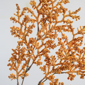 نباتات اصطناعية جديدة ذات سيقان طويلة، زهور اصطناعية لتزيين المنزل، مواد زهور للديكور، زينة حمراء للزفاف - Product Image 5