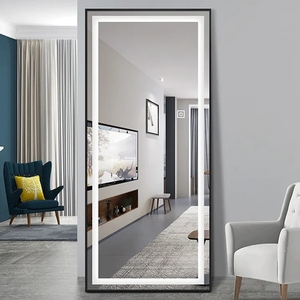 Gran oferta, <span class=keywords><strong>espejo</strong></span> de suelo grande personalizado, <span class=keywords><strong>espejo</strong></span> rectangular de peluquería independiente, <span class=keywords><strong>espejo</strong></span> de cuerpo entero <span class=keywords><strong>con</strong></span> <span class=keywords><strong>luz</strong></span> LED - Product Image 3