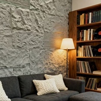 Panneau mural en gypse PU, panneau en pierre 3D, matériau de décoration murale en pierre pour les murs extérieurs, matériaux décoratifs flexibles pour les murs