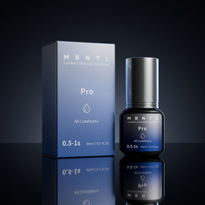 Colle pour extensions de cils MBNTL Korean HQ 5ml, 99,8% monomère japonais, séchage rapide 0,5-1s, résistante à l'huile et à l'eau, certifiée ISO22716 - Product Image 1