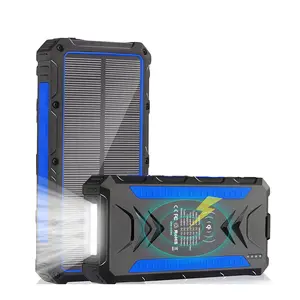 Wisdom-Tech tragbare Solar Power Bank Wireless Power Supplier Ladestation 30000mah Platte Batterie Handy neue Power Bank