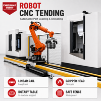 Ligne de production robotisée efficace pour tambours de frein, robot de manutention sur rail pour l'automatisation de l'usinage CNC des tambours de frein automobiles
