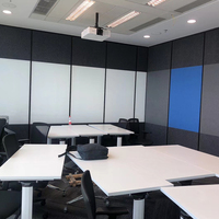 Cloison de salle de conférence coulissante insonorisée en verre, cadre en aluminium, mobilier de bureau modulaire, tableau blanc, salle à manger extérieure