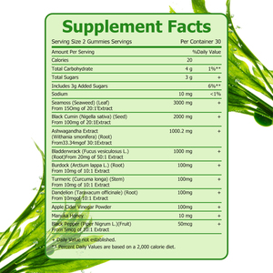 Factory Direct Sea Moss Gummies with Total Carbohydrate Helps Maintain Mental Clarity and Mood Stability Gummies - Product Image 2