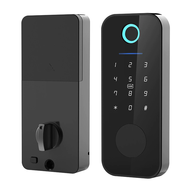 Vertexis Smart Deadbolt Lock Wi-Fi RFID Tuya App Easy Installation Waterproof Design for Wood/Aluminum/Steel Doors (Aluminum