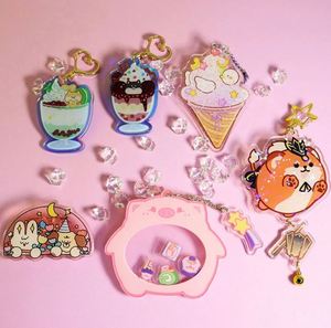 Custom Printing Acrylic Keychain Maker Clear Logo <b>Key</b> <b>Chains</b> for Gifts Zinc Alloy Transparent Uv Printing Acrylic Charms - Product Image 1