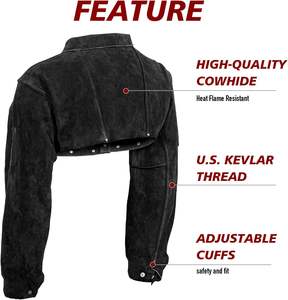 Capa de Soldadura de Cuero Vacuno Anticorte, <span class=keywords><strong>Camisa</strong></span> de <span class=keywords><strong>Soldador</strong></span> Resistente a las Llamas, Color y Talla Personalizables, <span class=keywords><strong>para</strong></span> Hombre y Mujer, 100% Alta Calidad - Product Image 5