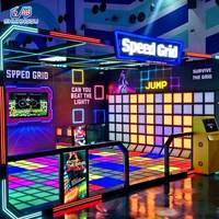 Système de jeu interactif intelligent LED Speed Grid : Défi de vitesse multijoueur pour parcs d'attractions intérieurs et parcs de trampolines