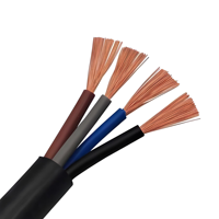 Câble de commande blindé UL2464, câble flexible RVV en cuivre, 2-4 conducteurs, gaine en PVC ignifuge, 10-16 AWG