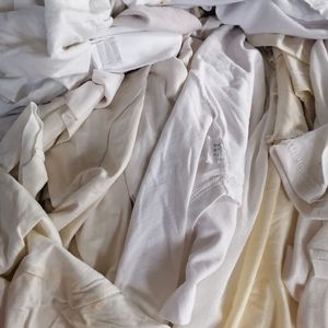 Bông rags Nhà cung cấp Bangladesh dệt chất thải bán buôn lau vải trắng t Áo sơ mi bông rags 100% Cotton màu trắng 19twwips - Product Image 6