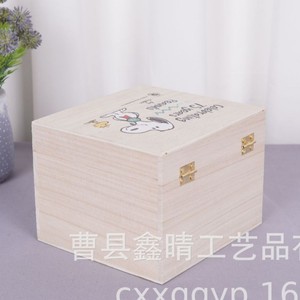 Creative minimalist solid wood gift <b>box</b>, square shape, with <b>lock</b>, wooden gift packaging <b>box</b>, desktop wooden storage <b>box</b> - Product Image 5
