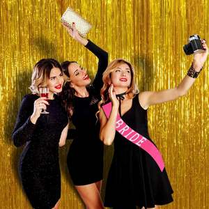 وشاح العروس الوردي الساخن مع اللؤلؤ وأحجار الراين العروس مضحك ليكون وشاح زينة حزب العازبة - Product Image 4