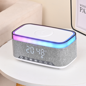 Xu Hướng Công Nghệ Tiện Ích 15W Âm Nhạc Máy Nghe Nhạc Nhanh Sạc Không Dây Sạc Đồng Hồ Báo Thức RGB Đêm Đèn Âm Nhạc Loa Không Dây - Product Image 5