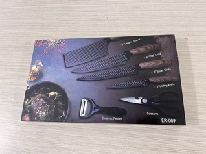 <span class=keywords><strong>Set</strong></span> di 6 <span class=keywords><strong>coltelli</strong></span> da cucina con manico rivestito e forbici da cucina per chef, <span class=keywords><strong>set</strong></span> di <span class=keywords><strong>coltelli</strong></span> da chef in acciaio inossidabile per verdure - Product Image 3
