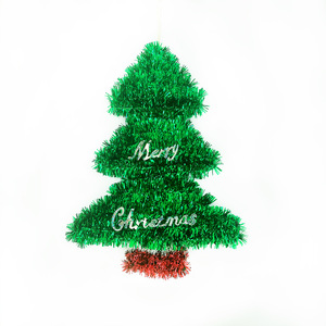 Ornement de Noël Qiankun 30x26cm, décoration murale en plastique vert pour Noël - Product Image 4