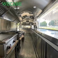 WECARE Camion de restauration en acier inoxydable, bar à café, remorque de cuisine mobile, hot-dogs, hamburgers, pizzas, barbecue, camion de restauration rapide entièrement équipé