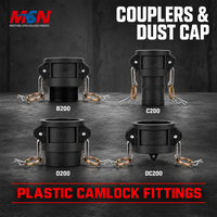 Raccord de tuyau professionnel MSN Wholesale à filetage G 2" 3" à déconnexion rapide, coupleur Camlock en plastique