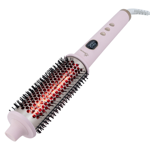 <span class=keywords><strong>Brosse</strong></span> <span class=keywords><strong>chauffante</strong></span> électrique en céramique pour cheveux, boucleur ionique volumisant, réglages de chaleur ajustables, amplificateur de coiffage chauffant pour tous types de cheveux - Product Image 1