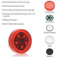 Brillant voyant magnétique sans fil pour ouverture de porte de voiture, 5 led stroboscopiques, clignotant, Anti-collision arrière, indicateur de Signal