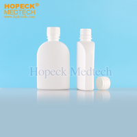 Bouteille d'emballage en plastique HDPE à col étroit HOPECK pour médicaments, sirop contre la toux, avec bouchon anti-vol pour enfants