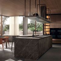 Meubles de cuisine modulaires écologiques JINGSHUN, design personnalisé, structure en bois massif, ensemble complet imperméable, panneaux en contreplaqué