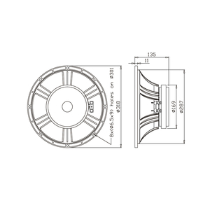 Độ Nét cao 12 Inch Chuyên Nghiệp Trình Điều Khiển Loa 8 ohm 12 Inch Loa Woofer - Product Image 3