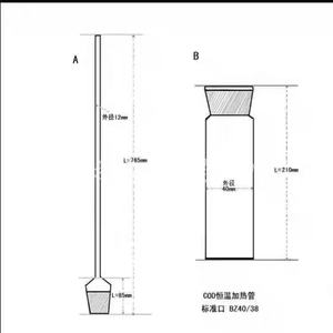 Yukang Medical Cod Digestion <b>Tube</b> 40mm Outer Diameter 210mm Length Glass <b>Heating</b> <b>Tube</b> For Water Quality Testing - Product Image 4