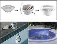 12W 12V PAR56 ampoule de piscine LED piscine lumière 3000K IP68 étanche étang lac baignoire Spa lampe verre sous-marin paysage éclairage