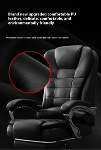 आधुनिक डिजाइन एर्गोनोमिक ऑफिस चेयर लंबे समय तक बैठने वाले आरामदायक फोम कपड़े बैकरेस्ट सिंथेटिक चमड़े के लिए - Product Image 4