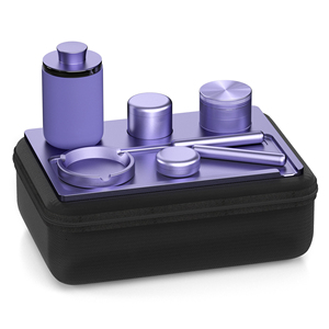 Set per Fumatori VA di Alta Qualità, Kit in Alluminio Stile Moderno, Vari Tipi Personalizzati, Kit per Fumatori Viola per Tabaccherie - Product Image 2