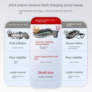 Inflatable keka नाव मोटी pvc रबर असॉल्ट मछली पकड़ने के लिए विशेष तह मछली पकड़ने वाले होवरक्राफ्ट विशेष तह मछली पकड़ने वाले होवरक्राफ्ट - Product Image 5