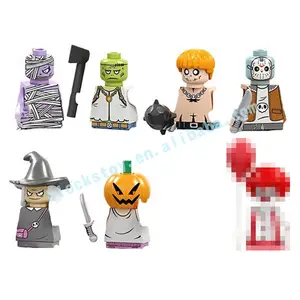 PG8174 Halloween Horror Figures Youli monster brenner Wild Zeref Mask Elson Bandage Mini Building Block Collect Educational Toy