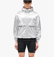 Vestes coupe-vent personnalisées en PU enduit, fonctionnelles, légères, pour la course à pied, anoraks anti-plis, respirantes, à séchage rapide, avec capuche