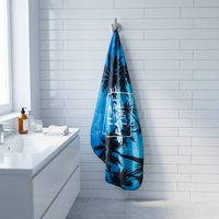 Free Design Custom Large Summer Microfiber Beach Towel Quick Dry and Compressed Logo Custom Print Fast Shipping Wholesale