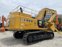 Excavatrice sur chenilles hydraulique Caterpillar 349D2L d'occasion, faible nombre d'heures de fonctionnement, à vendre, moteur et transmission inclus.