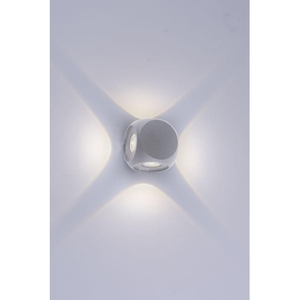 Lampada da Parete Moderna RORY a LED 4x1W 263Lm 4000K Colore Bianco Impermeabile Alluminio PC 12W 3000K IP54 Certificata ETL per Illuminazione da Giardino - Product Image 2
