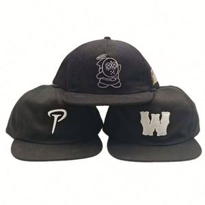 Casquettes Snapback non structurées à 5 panneaux avec patch en caoutchouc, logo personnalisé, broderie de logo - Product Image 3