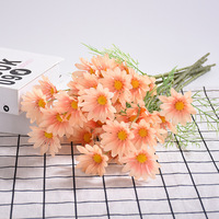 Fleur de marguerite artificielle à 5 têtes, bouquet en soie, décoration de mariage, décoration intérieure, accessoire de photographie, vente en gros, lot en vrac