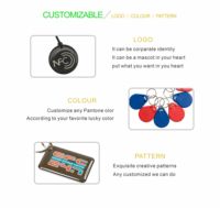 Op maat gemaakte NFC PVC epoxy sleutelhangers |   Slimme RFID-sleutelhangers voor contactloze informatieverdeling & marketing