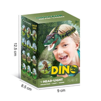 Projecteur de frontale dinosaure Topcom pour enfants, étanche IP54, rechargeable, LED portable, bandeau réglable, léger, pour le camping