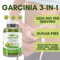 Gummies à la Garcinia Cambogia en marque privée OEM, gummies brûle-graisses avec extrait de thé vert et de cétones, gummies à la Garcinia pour un ventre plat